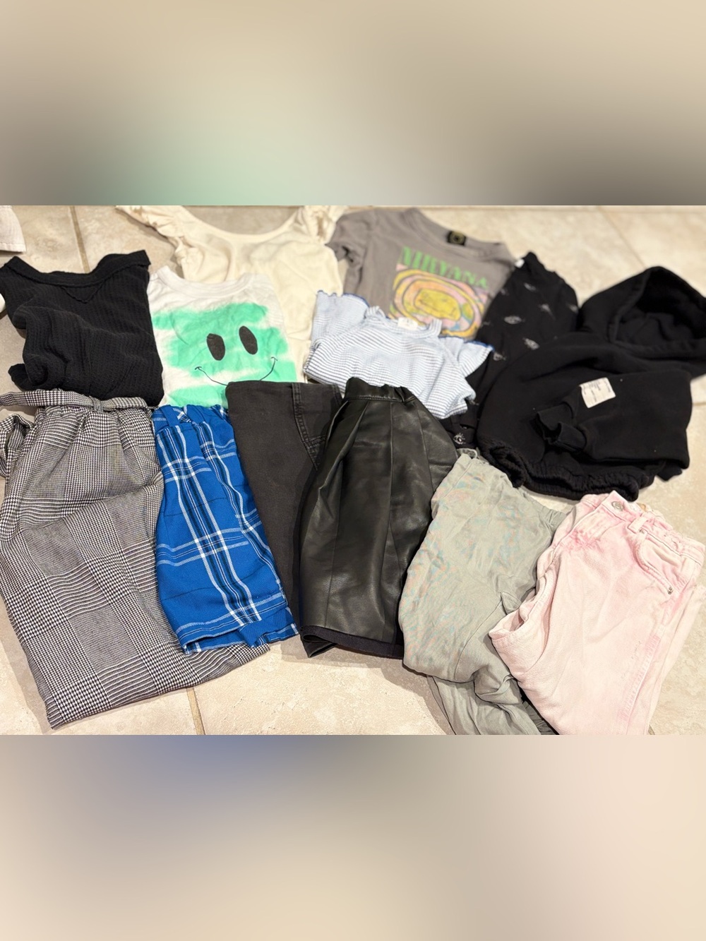 Preppy Tween Girls size 7/8 Zara, Target Bundle 13 Items Bottoms & Tops Lot